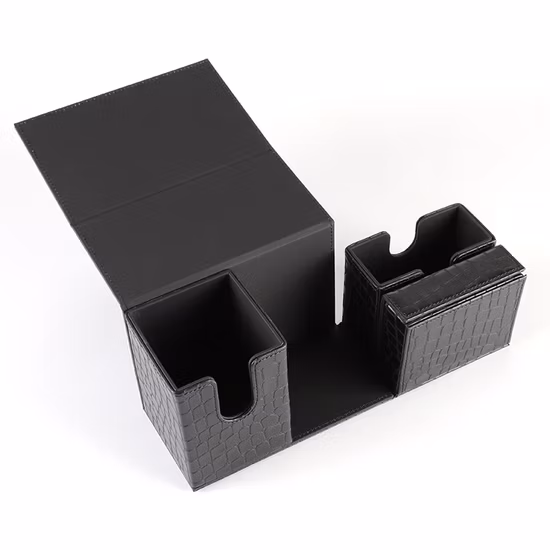 Flip PU Leather Board Game Card Protector Storage Deck Box